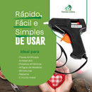 Revolver Pistola De Cola Quente 20w Com 12 Bastões De Cola Bico Fino Floresta Urbana