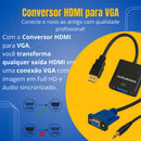 Conversor Adaptador De Vídeo Hdmi Macho Para Vga Femea Gurumania