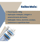 Silicone Acético Transparente Cola Vedação Tek Bond