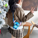 Mini Bolsinha Porta Treco Moedas Lilo Stitch Silicone Cor Azul Desenho Do Tecido Coelho