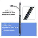 Kit 2 Acendedor Fogão Vela Plasma Flexível Recarregável Usb