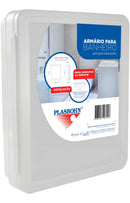 Armário para Banheiro Branco com Espelho com Divisórias de Embutir ou Sobrepor