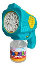 Brinquedo Pistola Lança Bolha Bubble Gun Verde Com Luz