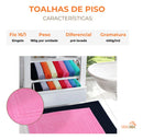 Kit 6 Tapete Toalha Piso Hotel Pousada Banheiro 50x80 Cor Azul-claro