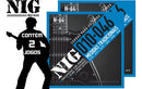 Encordoamento Guitarra NIG N-64 010/046 Tradicional Níquel Alma Hexagonal 2 Jogos com Mi Extra e Palheta – Cordas Resistentes, Duráveis e com Som Brilhante e Encorpado
