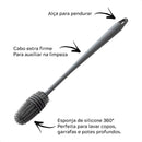 Limpa Lava Garrafa Mamadeira Copo Jarra Silicone Silicone Bottle Brush - Unidade - 1