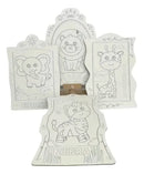 Super Kit Pintura Safari C/ 4 Telas + Cavalete + 6 Tintas