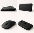 Piracomp Kit Teclado E Mouse Sem Fio Usb Slim Cor Preto 2.4ghz Qwerty