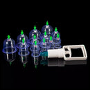 Kit 12 Ventosas Com Bomba Ventosaterapia Massoterapia Chines