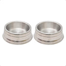 Kit 2 Pote Alumínio Pesado Polido Pequeno Cachorro 700ml Pet