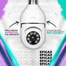 Câmera de Segurança Lâmpada Panorâmica Com Sensor De Movimento 355° Cor Branco Infravermelho Noturno