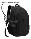 Mochila escolar Denlex MCJDL cor vermelho design liso 25L