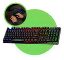 Teclado Gamer Semi Mecânico Rgb Led Iluminado Abnt2 Usb Para Pc Xbox Ps5 Ps4 Jogos Preto Idioma Português