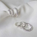 Trio De Brincos Femininos Argolas Finas Cravejadas Banho Prata 925 Evidence P M G