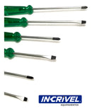 6 Chave Fenda Philips 1/4x6 3/16x3 Media Grande Pequena Noll