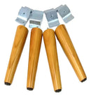 Pé Palito De Madeira Mel Para Sofás, Pufs, Kit 4  Pés - 30cm