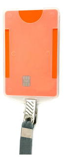 Porta Crachá Rígido Vertical Transparente - 100 Unidades