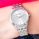 Relógio Mondaine Feminino Prata Kit Semi-joias Cor Da Correia Prateado 32608L0MKNE2K1