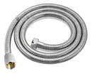 Engate Flexível Mangueira Chuveirinho Ducha Higiênica Corrugado 200 CM Acabamento Alpha Hidrometais Cor Prateado