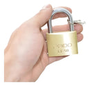 Cadeado De Latão Pado Lt 50mm 2 Chaves Não Enferruja Cor Dourado