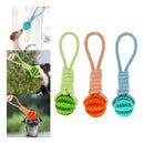 Brinquedo Pet Mordedor Corda Bolinha Interativo Caes Pestico Cor Verde