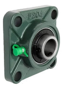 Kit Ucf 204 Mancal Quadrado + Rolamento Para Eixo 20mm