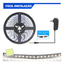 Fita Led Branco Frio 5m Bivolt 6500k 300 Leds Ip65 Com Fonte