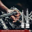 Jogo De Ferramentas Bit Torx Allen Multidentado Crv Maleta 40 Pçs