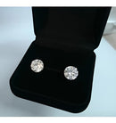 Brinco Masculino De Prata Pura 925 Diamante Sintético 7mm Cor Prateado