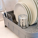 Escorredor De Louça Pratos Plástico Ou 44x30 Trium 12 Pratos Cor Cinza