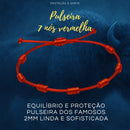 Kit 5 Pulseiras Vermelhas 7 Nós Ajustáveis em Seda Proteção, Equilíbrio e Energia Positiva Inspiradas Kabbalah Acessório Unissex para Presente e Uso Diário com Design Artesanal