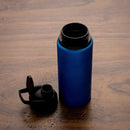 Squeeze 600ml Garrafa Alumínio Fitness Água Academia C/ Alça Cor Preto