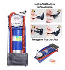 Bomba Ar Pedal Alta Pressão Encher Pneu Bicicleta Moto Carro Jack Acessorios Cor Azul