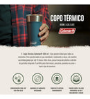 Coleman Copo Termico De Cerveja Inox Com Abridor Azul 600ml