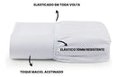 Lençol Queen avulso 200 fios com elástico branco liso Ravatex