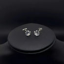 Brinco Masculino De Prata Pura 925 Diamante Sintético 7mm Cor Prateado