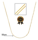 Correntinha Banhada Com 50cm Muito Delicada Elegante Moda Cor Dourado