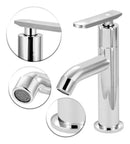 Torneira De Banheiro Lavatório Alta Pia Mesa Cuba Raro Metais Abs Cor Cromado Brilhante 1/4 De Volta