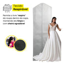 Capa Protetora Para Vestido Longo Noiva Madrinha Tnt Anti Mofo Umidade Cor Branco