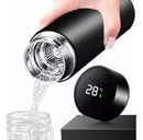 Garrafa Térmica Simake 500ml Inteligente em Aço Inox cor Preta