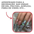 Torre Com 24 Pote De Glitter Flocado Decoração Unha Nail Art