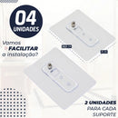 Kit 2 Suporte Porta Shampoo Sabonete Banheiro Adesivo Parede Sem Furos Box Luxo Cor Preto