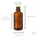 02 Frasco Gotejador Conta Gotas Vidro Âmbar 30ml Tampa Preta