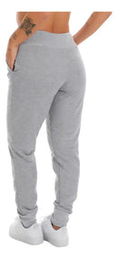 Kit 2 Calça Moletom Slim Jogger Com Bolso Fe Cinza+Chumbo G