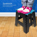 Kit 2 Banquinho Banqueta Dobravel Pequena Portatil Resistent Cor Preto