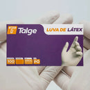 Luvas descartáveis Talge Luvas de látex cor natural tamanho P de látex com pó x 100 unidades