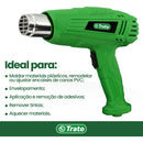 Soprador Térmico 2000w/1500w 300 À 600°c Tsop2 Verde 220V