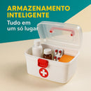 Maleta de Medicamentos 2,8 L Nitron — ideal para primeiros socorros, com alça resistente, design médio e compartimentos internos para armazenar remédios e curativos com praticidade e segurança