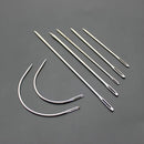 Kit Agulha Curva Grande P/ Costura Manual Roupas Couro Lona Cor Kit 7 Agulhas