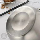 Bowl Inox Tigela Conjunto 3 Pçs Vasilha Fundo 22cm Grosso